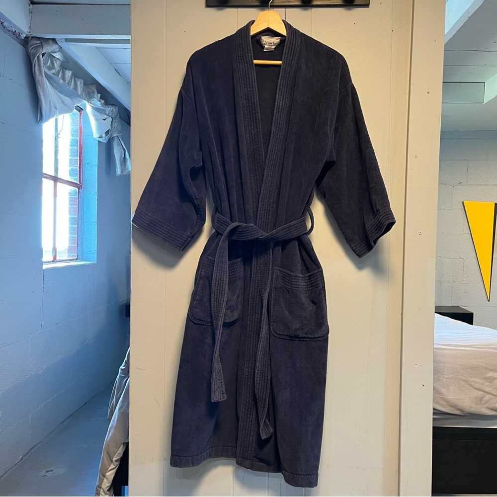 TJ Lawford Navy Bathrobe with Belt